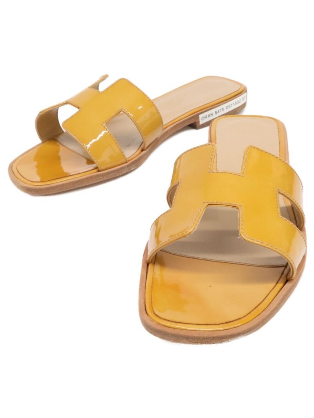 Hermes Oran Patent Sandals